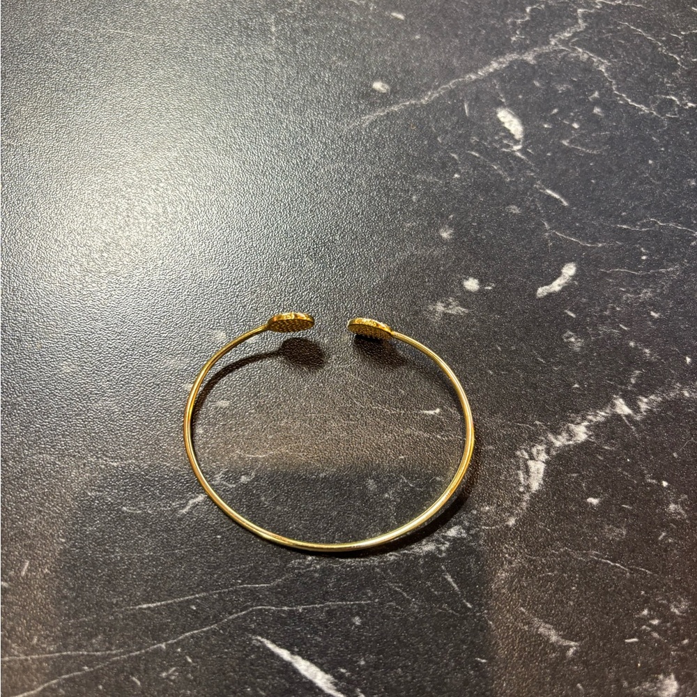 Gold Plated CZ Cuff Bracelet - Picture 5 of 6